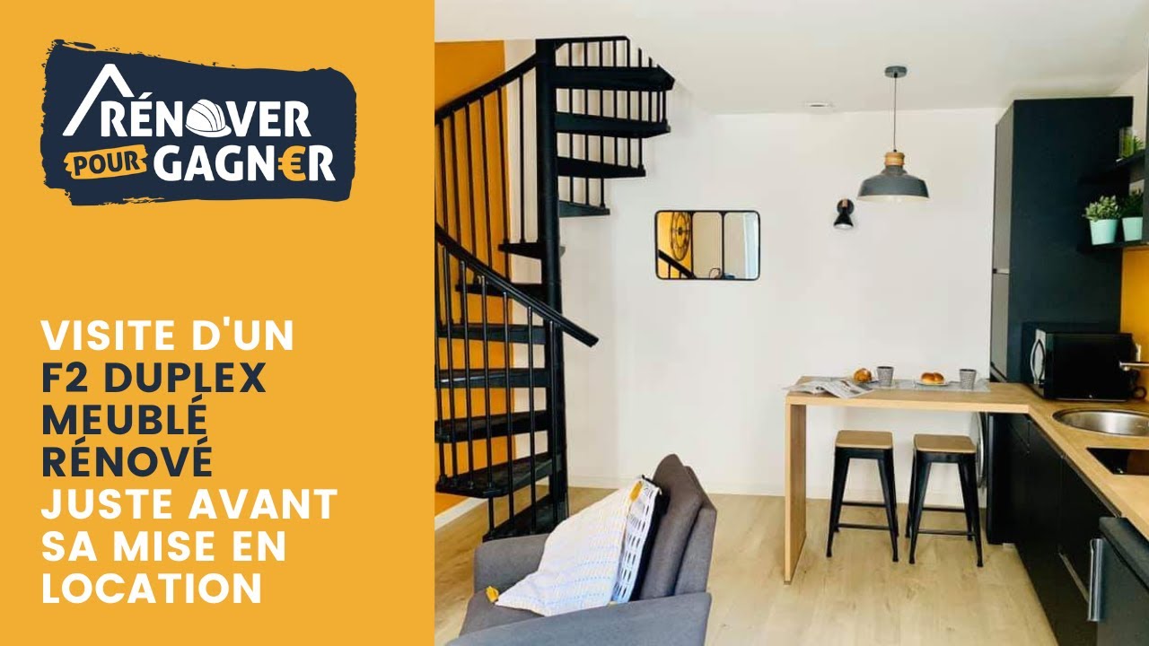 Visite F2 duplex meubl&eacute; r&eacute;nov&eacute; juste avant sa mise en location