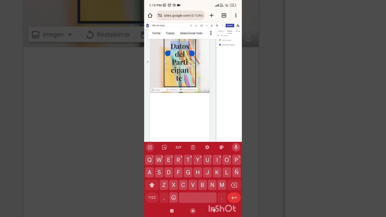 Crear un portafolio digital en google site a traves del celular