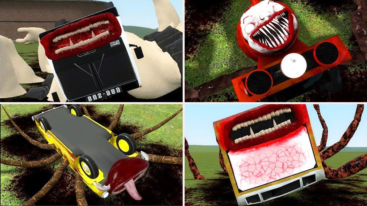 EVOLUTION OF MONSTERS: CAR EATER,HOUSEHEAD BUS EATER,BUS EATER,BLOOP EATER,TRAIN BUSEATER (GMOD)!?