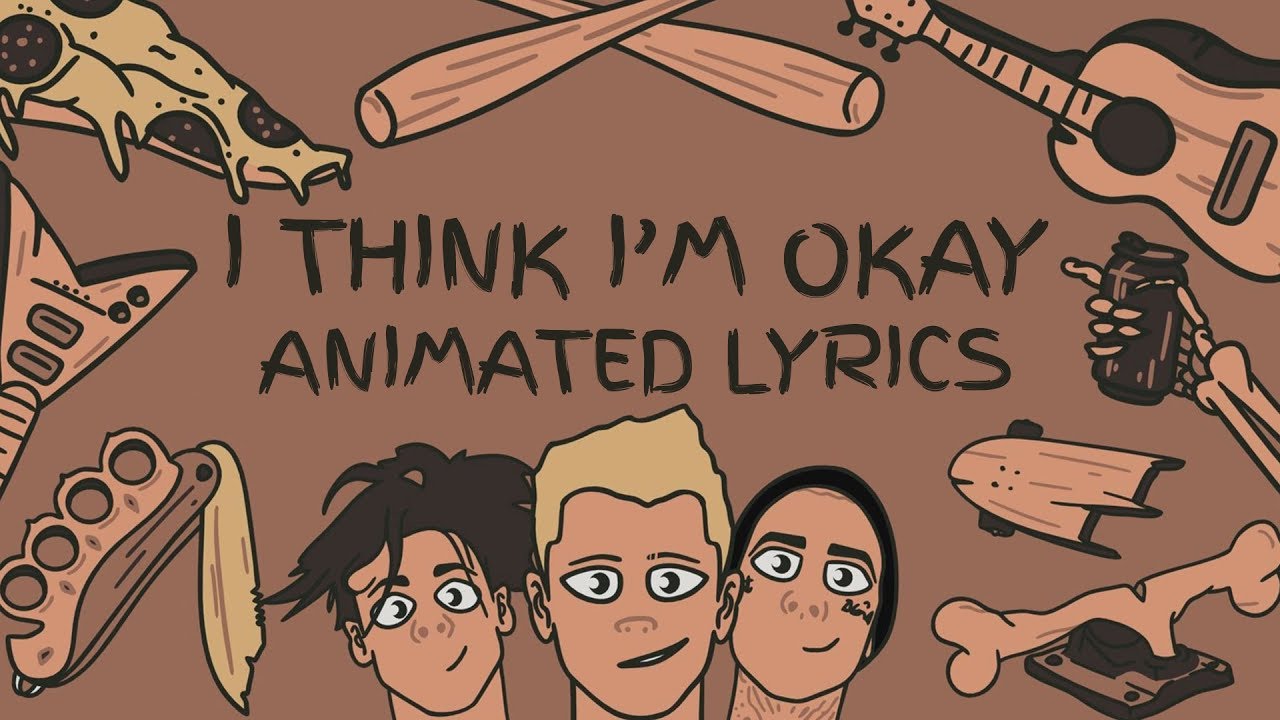 Machine Gun Kelly - I Think I'm OKAY (LYRICS VIDEO) ft. YUNGBLUD, Travis Barker