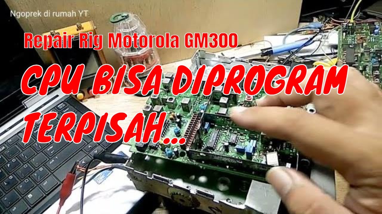 Repair GM300 radio - Ternyata CPU bisa diprogram terpisah tanpa RF board.