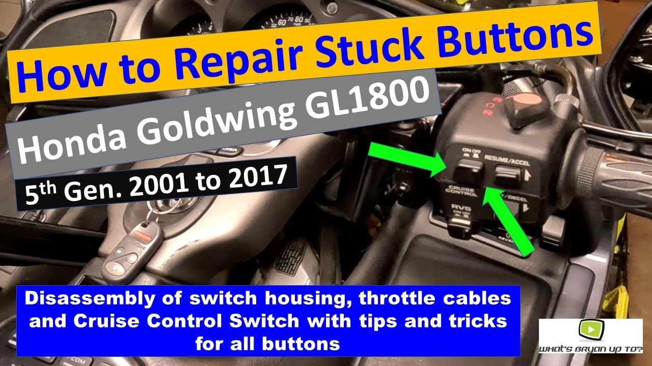 How To Repair Stuck Buttons on Honda Goldwing GL1800.