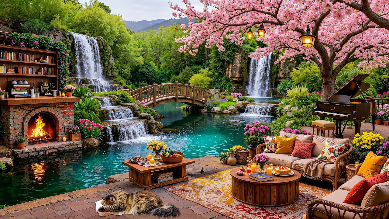 Утренний джаз в кофейне 🌸 Нежные джазовые мелодии в сочетании с природой для релаксации