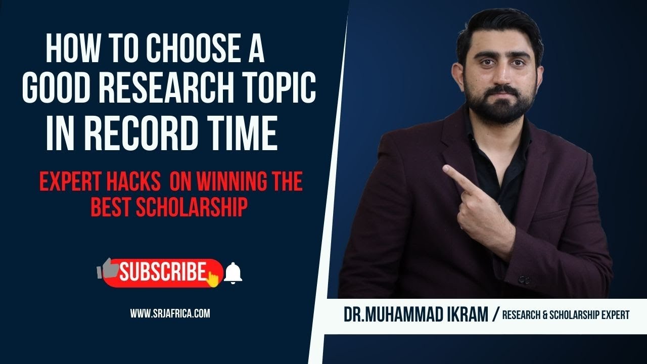 How to choose a good research topic for research proposal in 2 minutes! |Google scholar Tips|