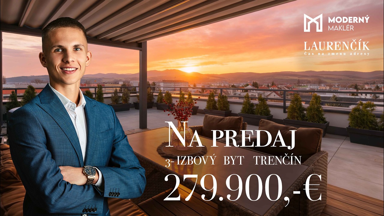 NA PREDAJ | Exkluzívny 3-izbový byt s terasou 43 m² – Kožušnícka, Trenčín