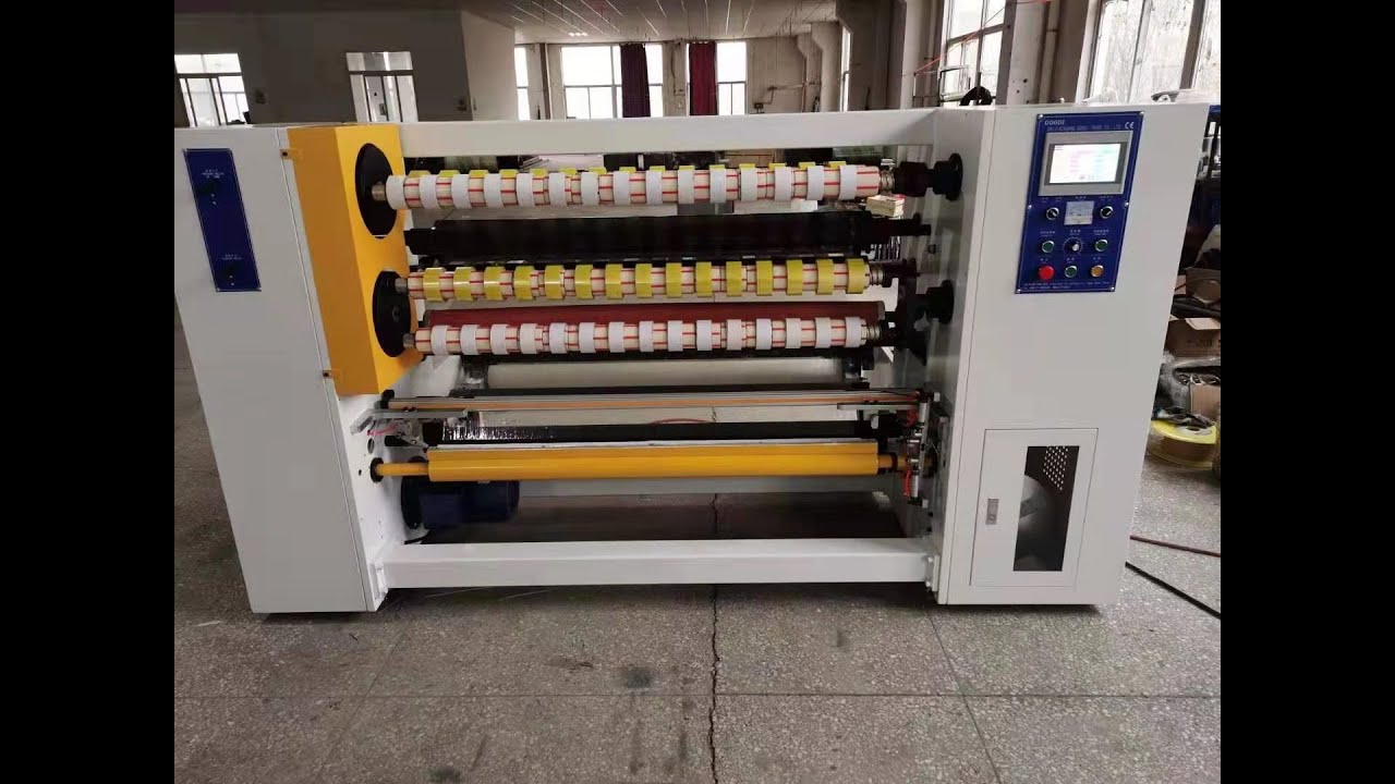 Adhesive bopp tape slitting rewinding machine with low price