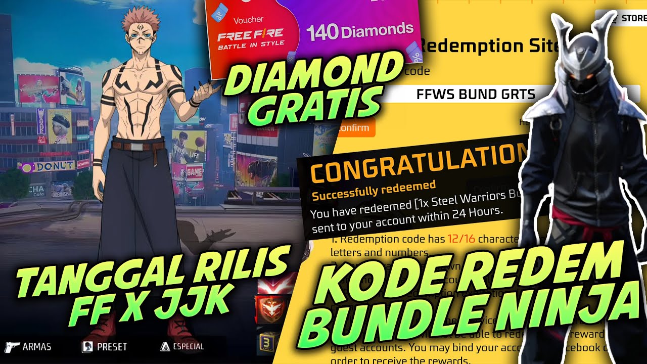 😱 KODE REDEEM BERHADIAH BUNDLE STEEL WARRIORS - KOLABORASI JUJUTSU KAISEN RILIS JANUARI!
