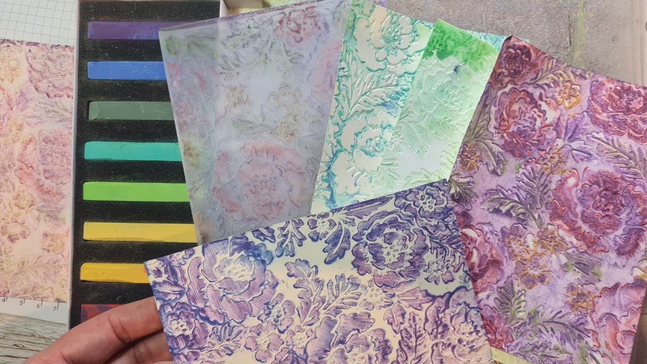 More EMBOSSING FOLDERS and SOFT PASTELS techniques #artfulstampin #stampinup #embossing