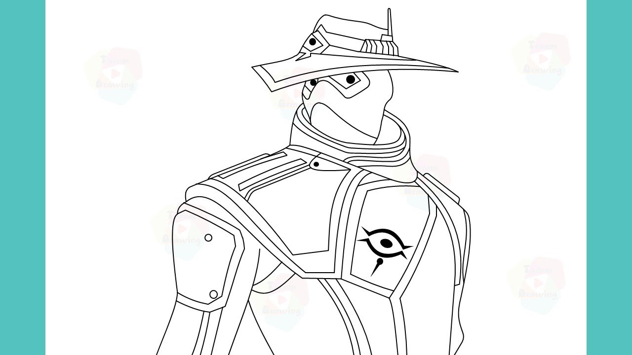 how to draw cypher from valorant drawing