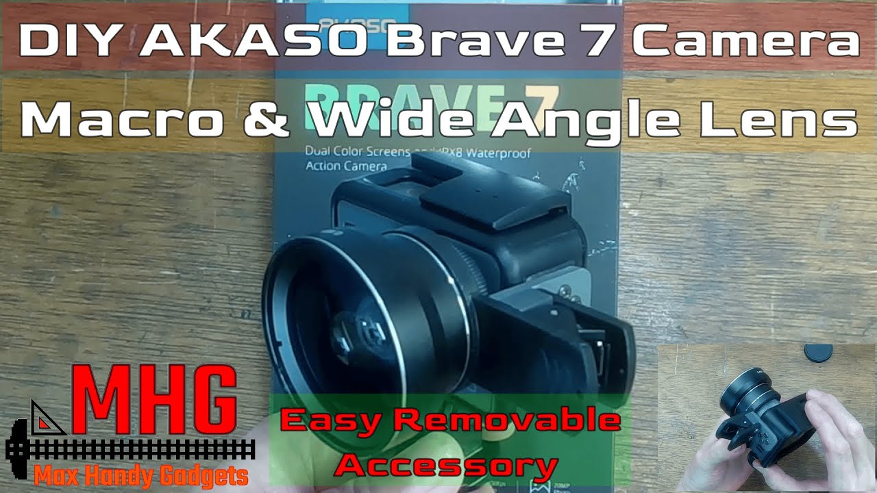 DIY AKASO Brave 7 Action Camera, Macro and Wide Angle Lens