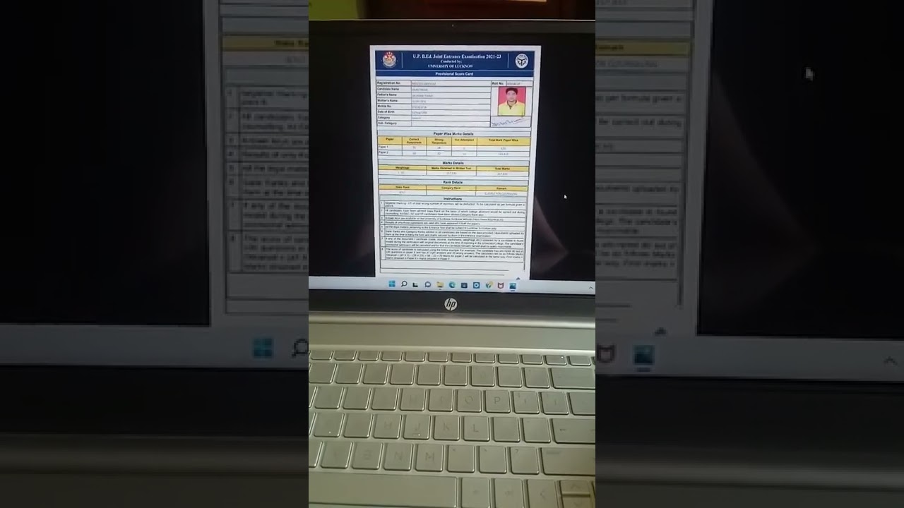 UP B.Ed Entrance Result 2021@.