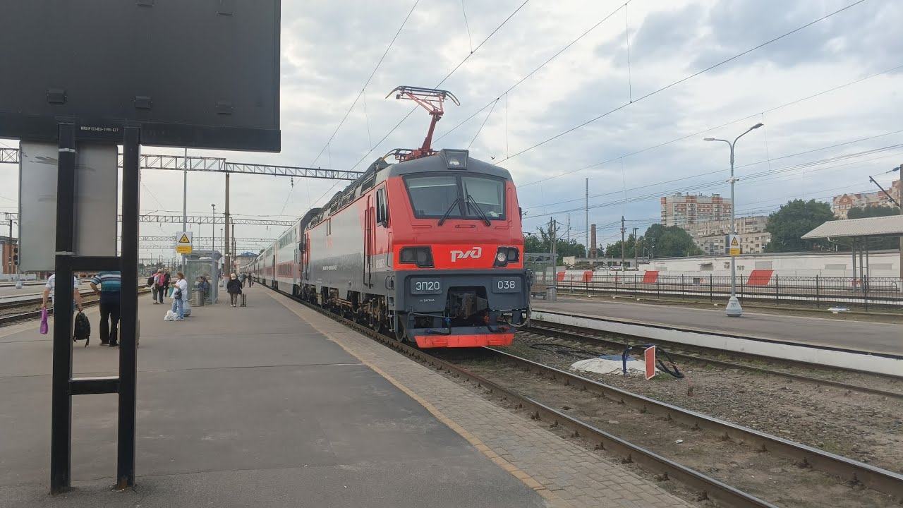 Едем в вагоне Скоростного поезда №738 Брянск - Москва ЭП20-038/2часть