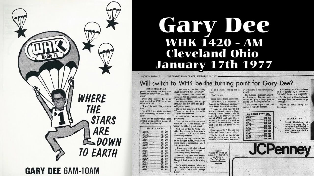 Шоу Гэри Ди - WHK, Кливленд, Огайо, 17.01.1977, День Мартина Лютера Кинга, морозная погода.