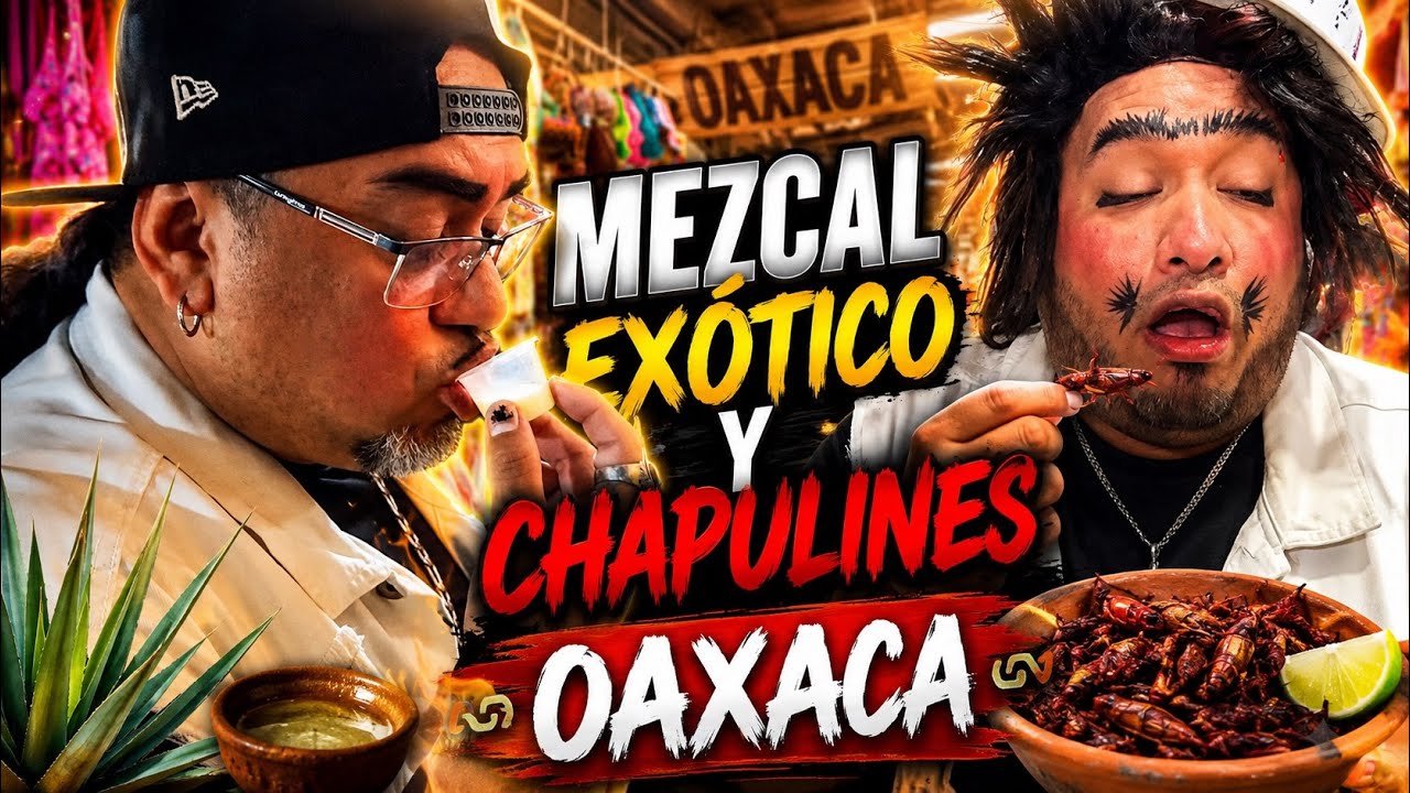 “Probamos CHAPULINES y comida exótica en los mercados de Oaxaca 😳🔥 | Vlog Aventurero”