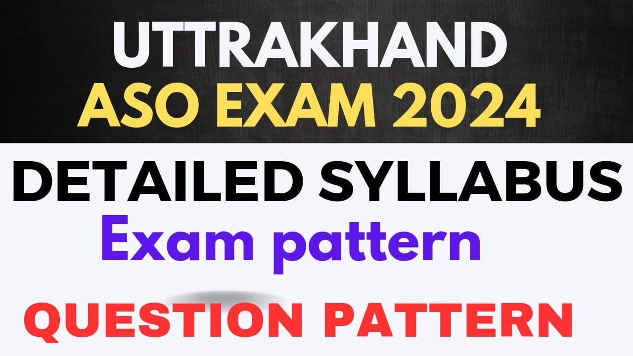 Uttrakhand Assistant statistical officer| ukpsc aso exam 2024 | exam pattern | ukpsc | aso