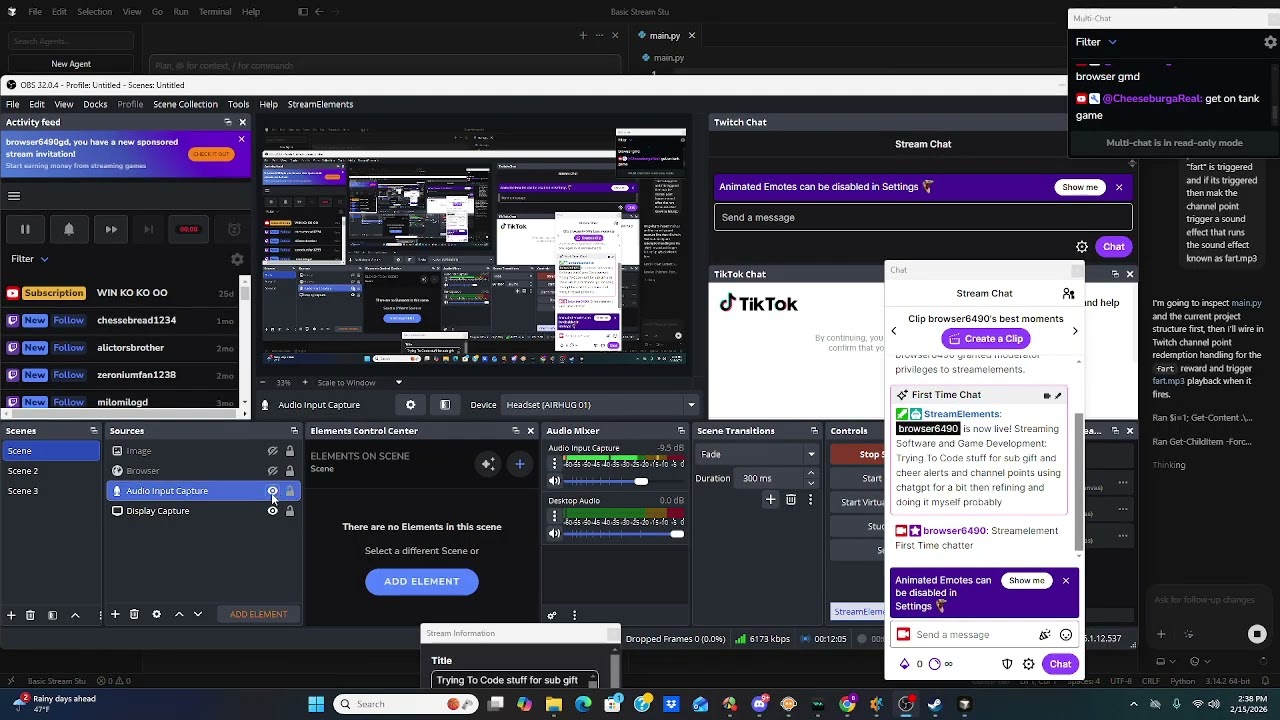 Coding A Cheer gifts sub and channel points system (VOD)
