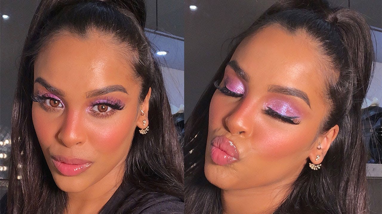 LILAC EYESHADOW FULL GLAM TUTORIAL| NikkisSecretx