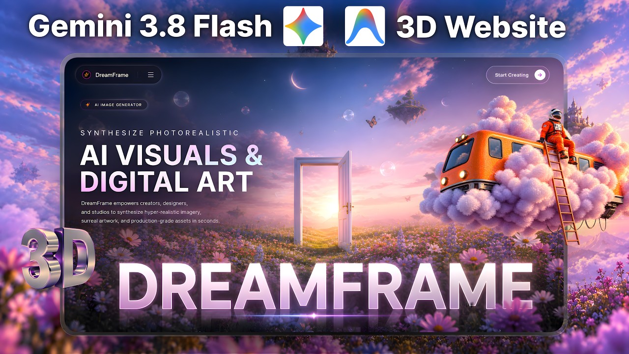 I Built This Interactive 3D Website With AI (Gemini 3.8 Flash)
