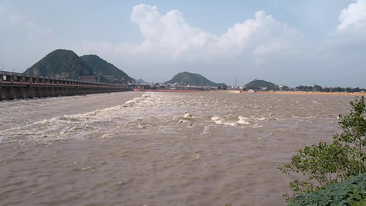 Krishna Barrage Outflow view..
