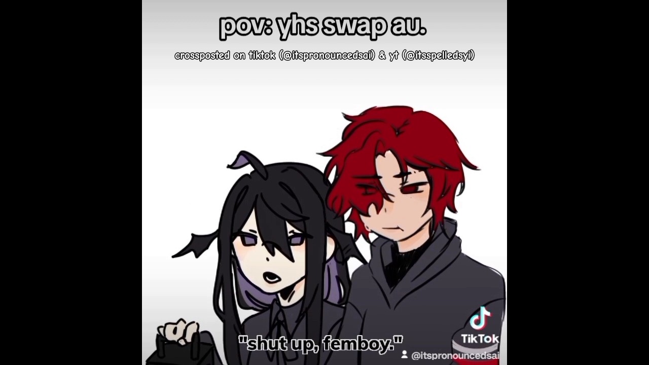 shut up, femboy. #itsfunneh #swapau #art #krew #yanderehighschool #yhs #alecyhs #yanderechan