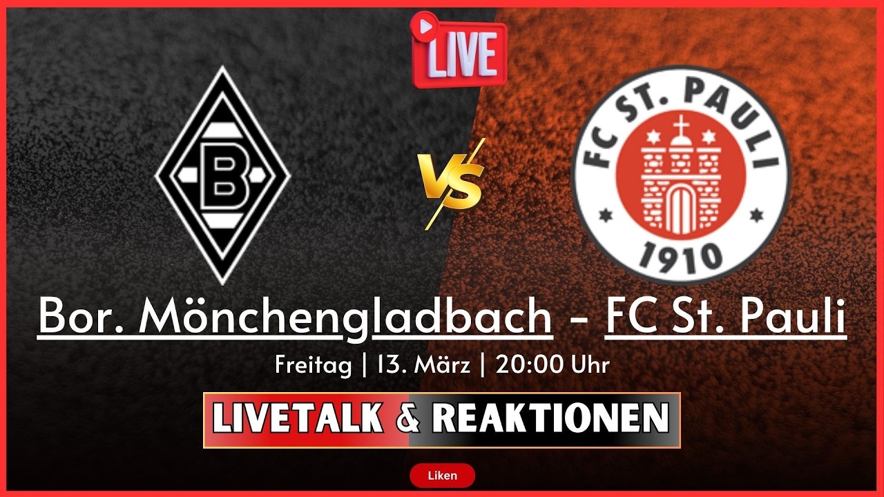 🔴26. Spieltag  | Borussia Mönchengladbach - FC St. Pauli | 1.Bundesliga  | TV/PC FORMAT |