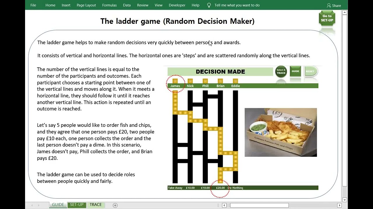 The ladder game (Random Decision Maker)