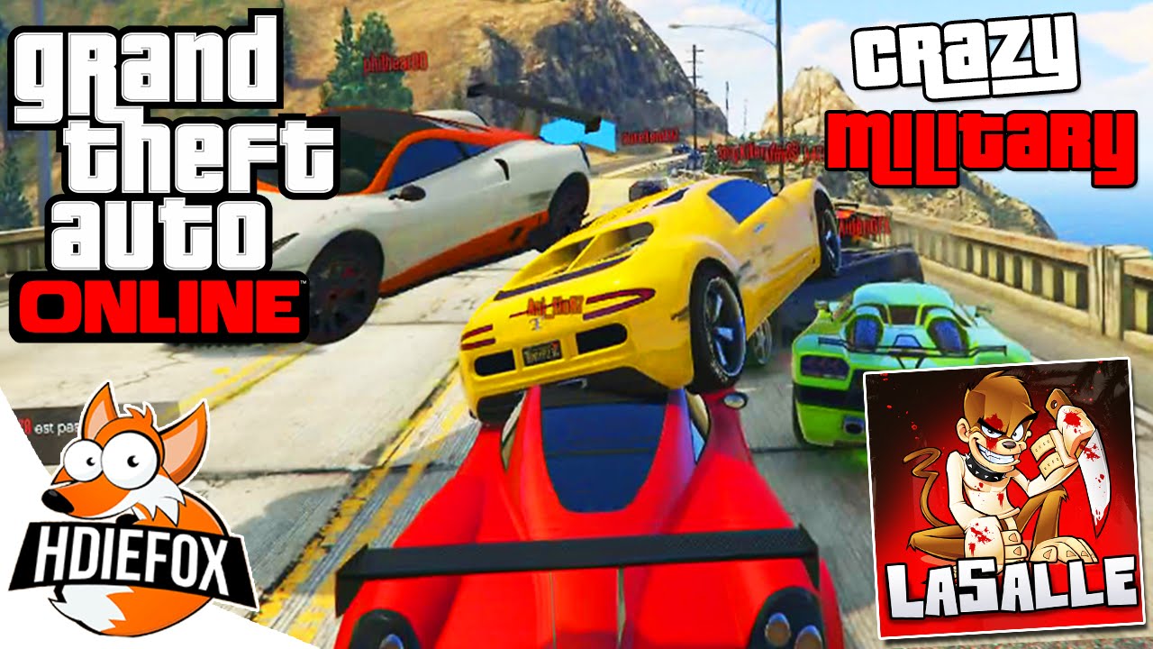 GTA ONLINE : COURSE CRAZY MILITARY | avec LaSalle et sa Team | 100% Délire No-Skill