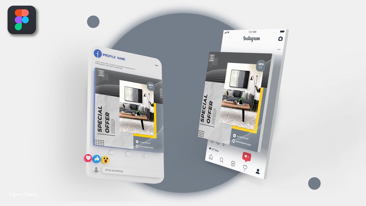 How to make social media post design in Figma - Figma Design