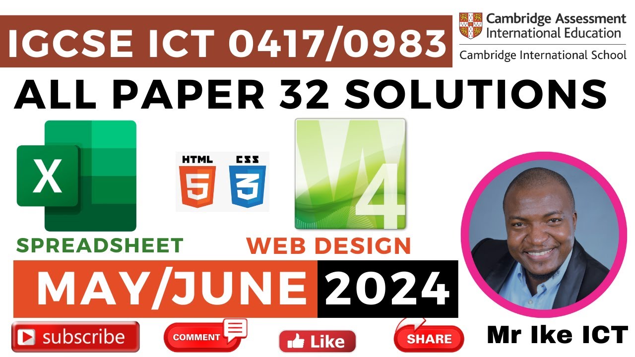 Paper 32 May/June 2024 ICT IGCSCE Past paper