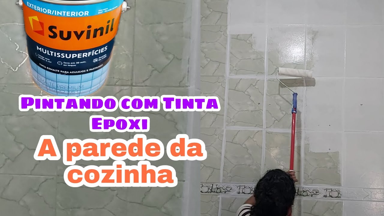 TRANSFORMAÇÃO NA COZINHA - PARTE 2 / PINTEI OS AZULEJOS COM TINTA EPOXI