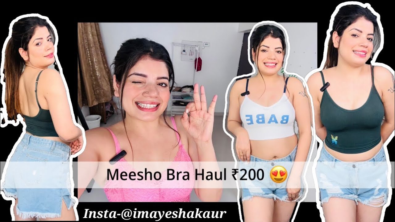 I Tried Cheapest Bra From Meesho | Bra Collection | Cheapest Bra | In Budget |Tryon | Ayesha Kaur