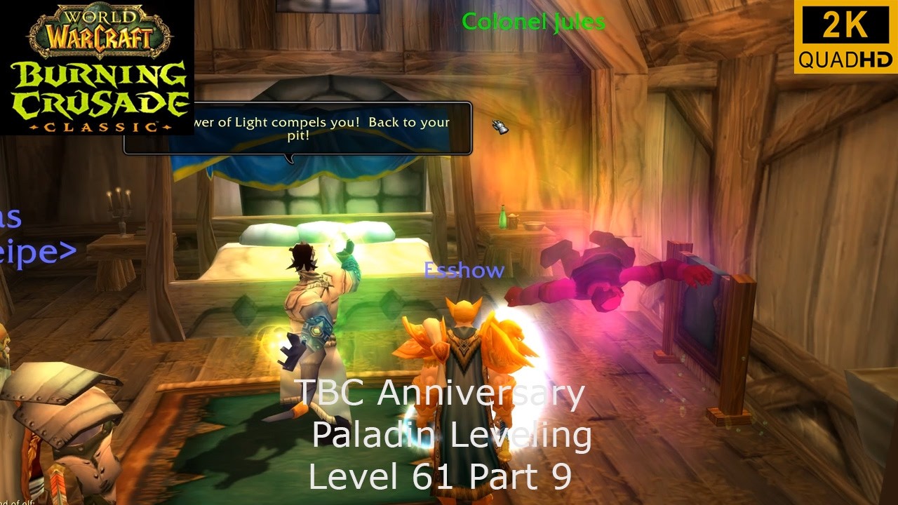 WoW TBC Anniversary | Paladin Leveling | Level 61 Part 9 | Retri Paladin PoV | No Commentary 2K