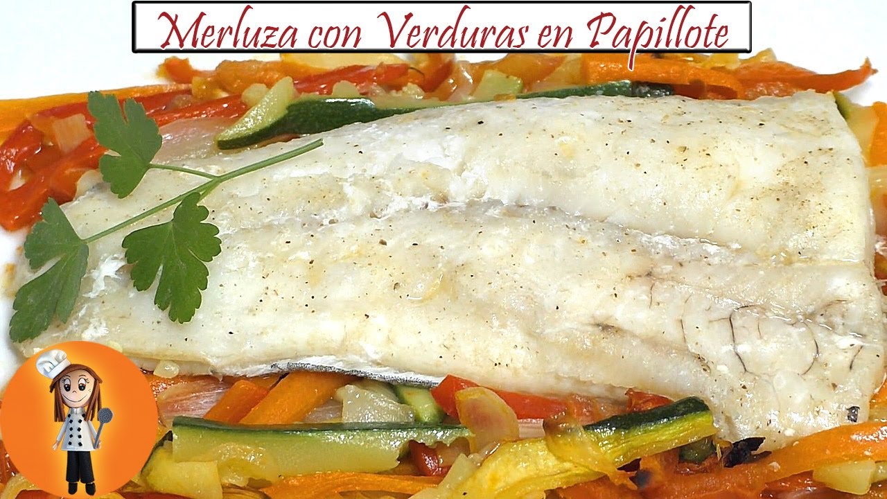 Merluza con Verduras en Papillote | Receta de Cocina en Familia
