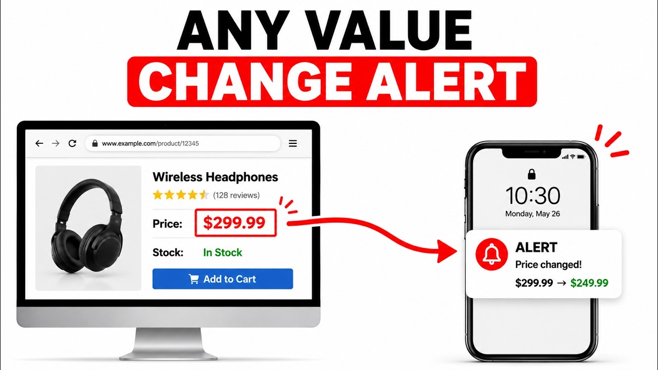 Get Instant Alerts When Any Website Value Changes