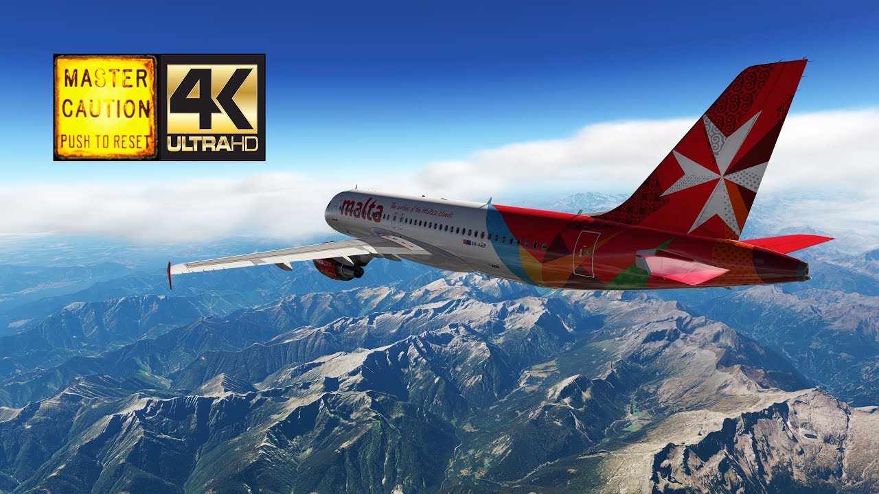 [AMC|2018] Zurich LSZH ✈ LMML Malta (FlightFactor Airbus A320 | XP11 4K)