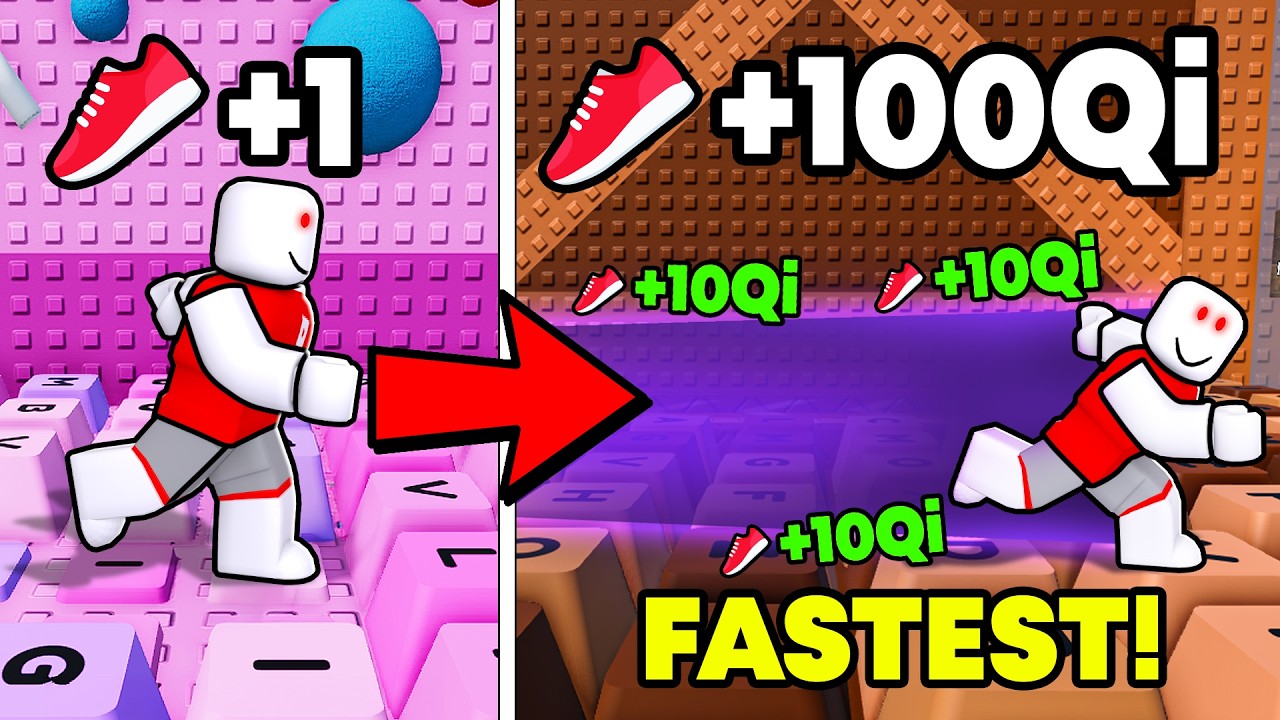 I Became The FASTEST PLAYER in Roblox +1 Speed Keyboard Escape!
