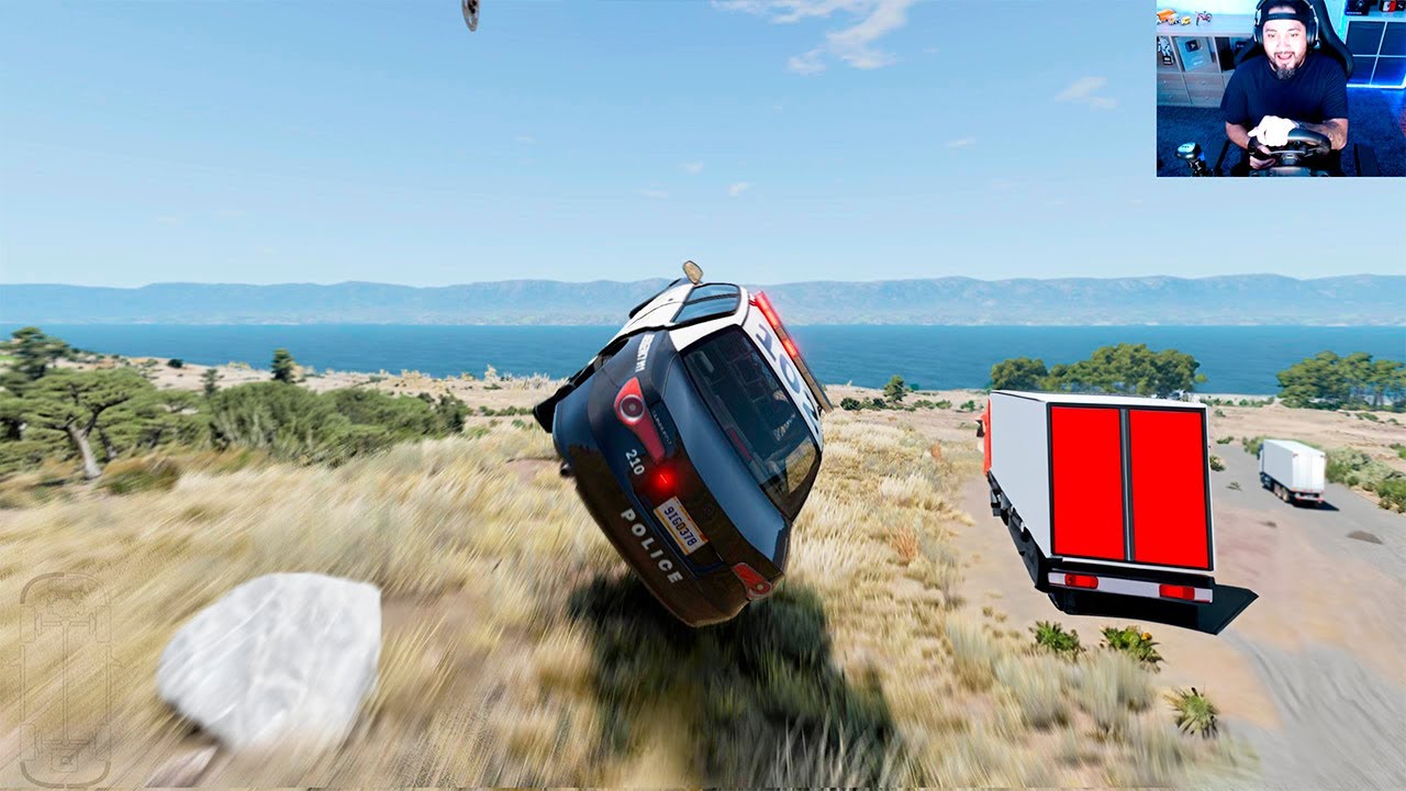 Se Puede Detener Un CAMION Con una Patrulla De Policía BeamNG Drive Car Accidentes