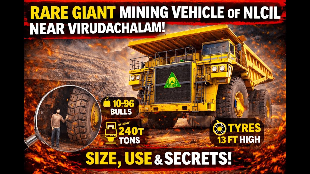 Rare Giant Mining Vehicle of NLCIL Near Virudachalam | Size, Use & Secrets