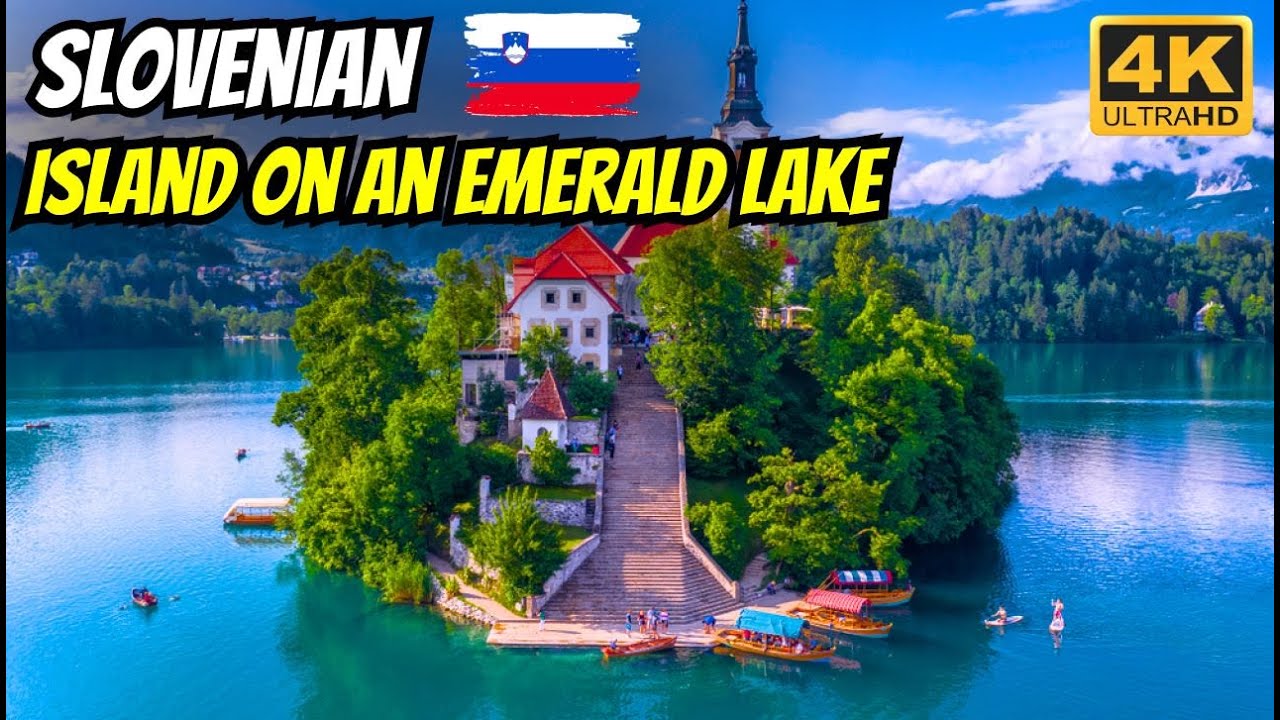 Slovenian Island on an Emerald Lake | 🇸🇮  Bled Island | Ex Yugoslavia [4K Ultra HD60fps] #slovenia