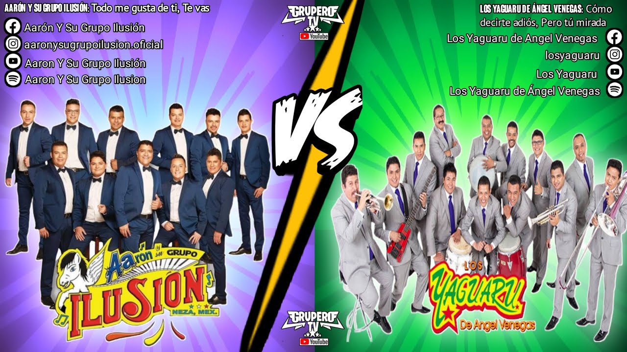 Cumbias romántica/ Aarón y su Grupo Ilusión vs Los Yaguaru de Ángel Venegas/ ayer y hoy