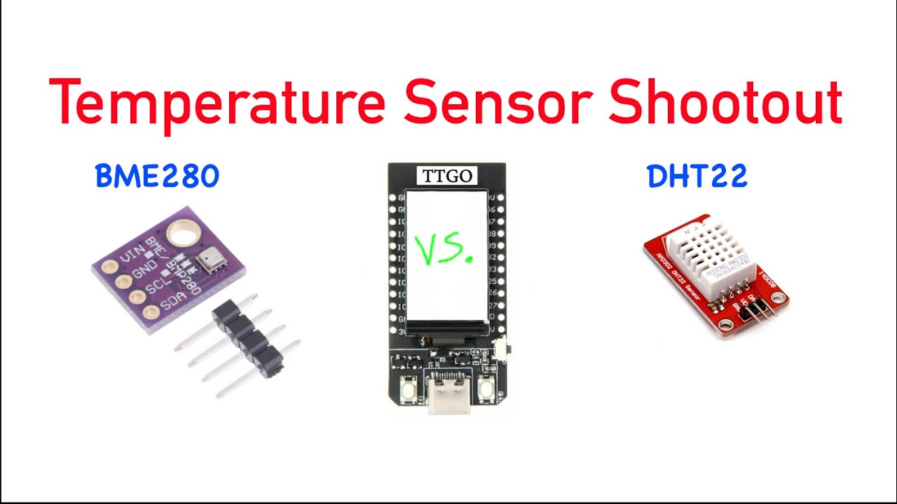 Сравнение датчиков температуры BME280 и DHT22, протестированных на TTGO T-Display ESP32