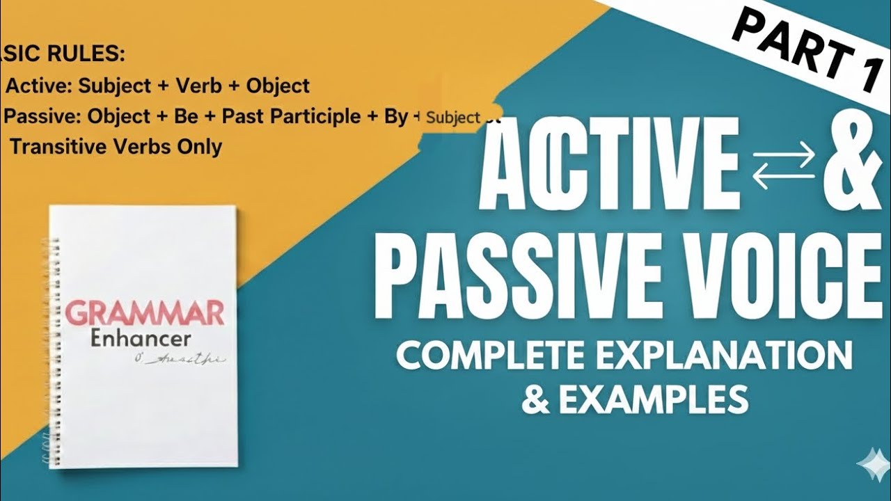 Mastering the Active & Passive Voice: Rules, Usage, and Examples || Grammar Enhancer || | voices ||
