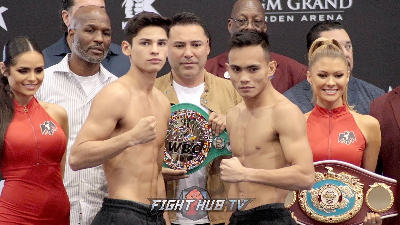 ROMERO DUNO & RYAN GARCIA FINALLY FACE TO FACE - FULL GARCIA DUNO WEIGH IN & FACE OFF VIDEO