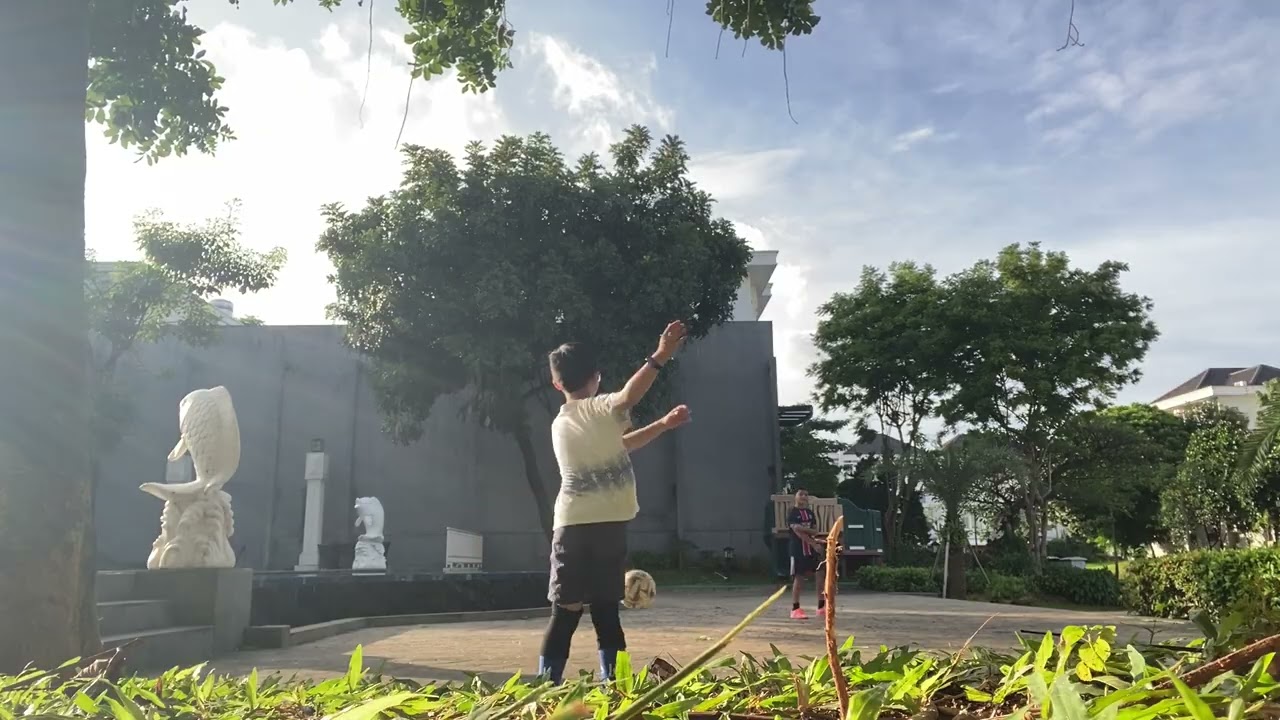 Playing football with my friend part4