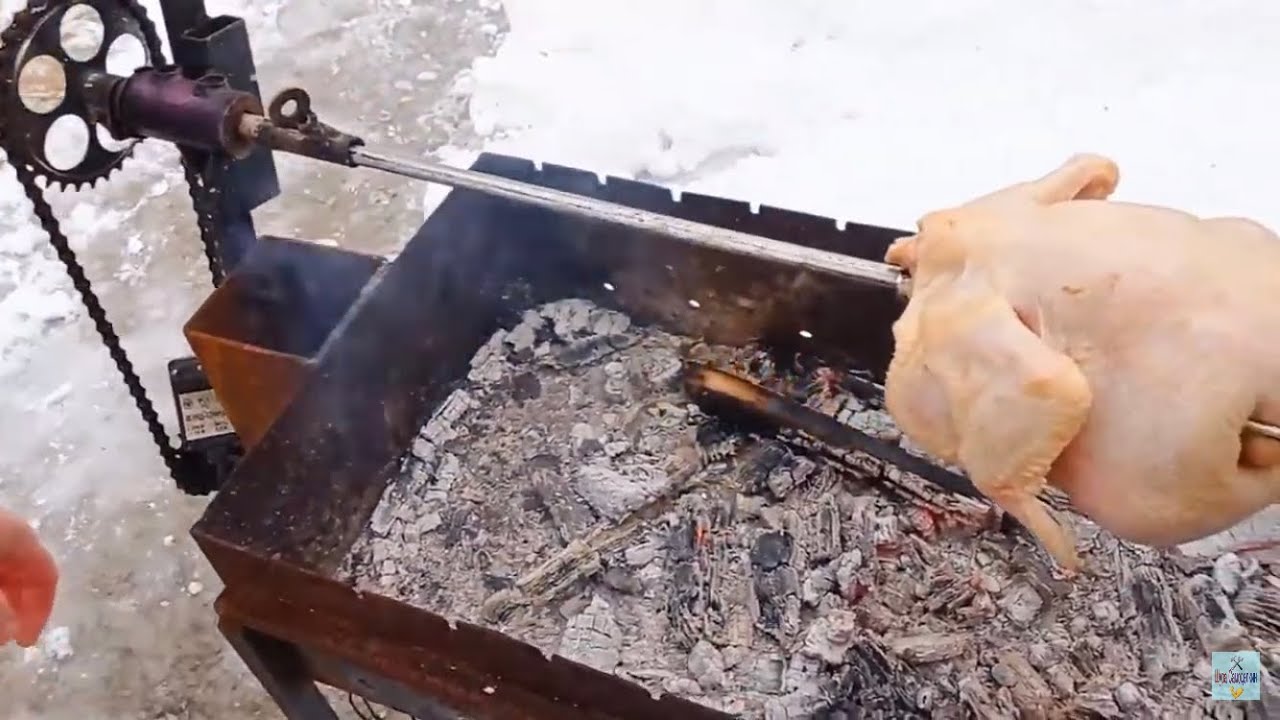 Курица гриль на мангале на эектровертеле. Маринад для вкуснейшей курочки.
