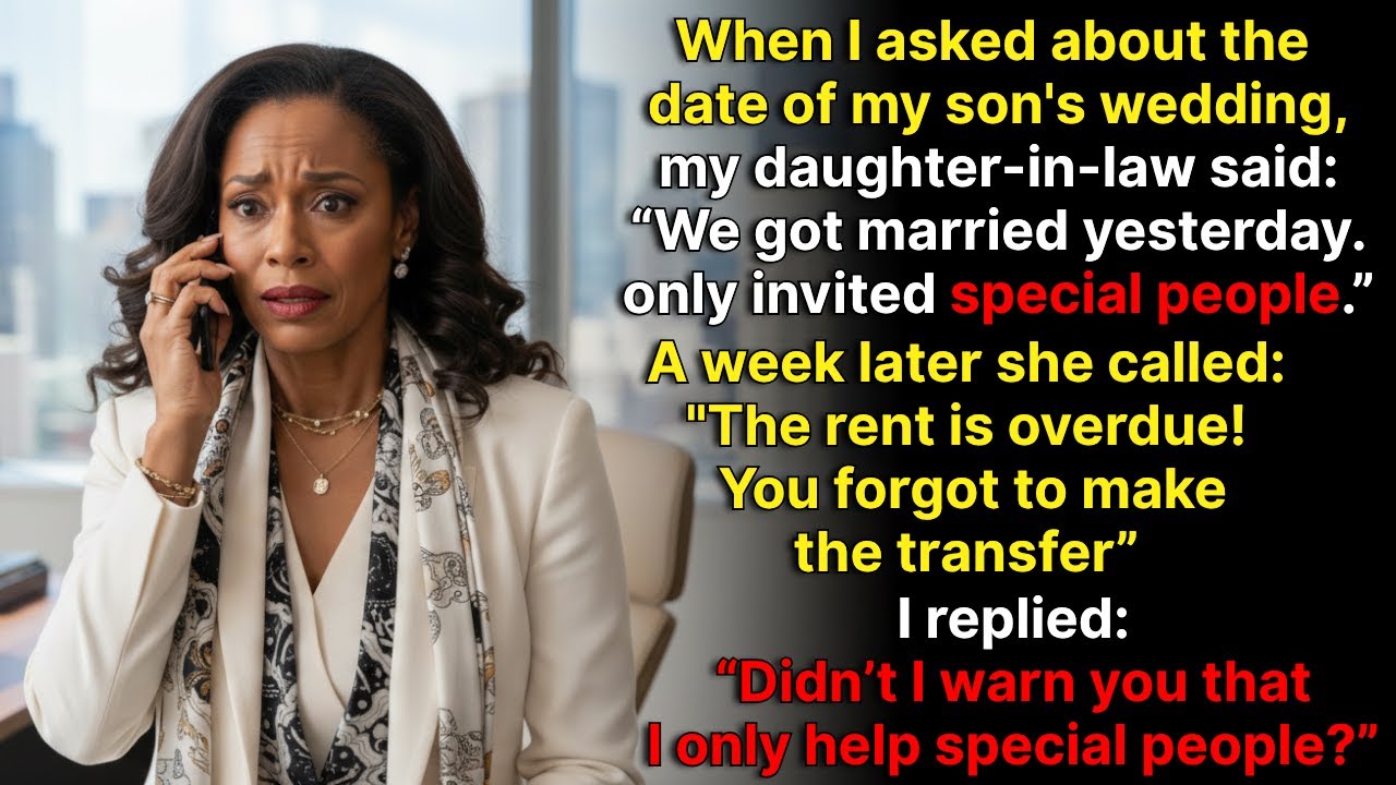 I asked my son about the wedding, my daughter-in-law: 