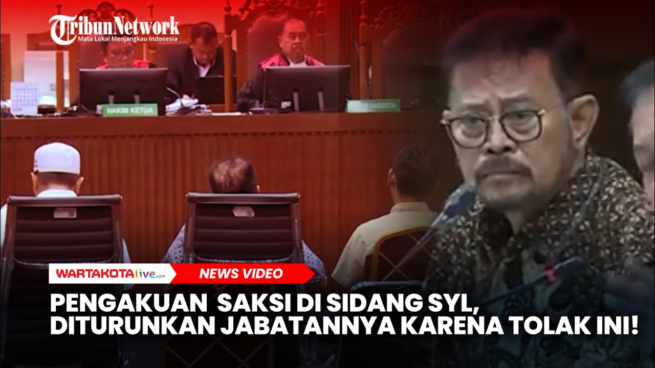 Pengakuan Mengejutkan Saksi di Sidang SYL, Pernah Diturunkan Jabatannya karena Menolak ini