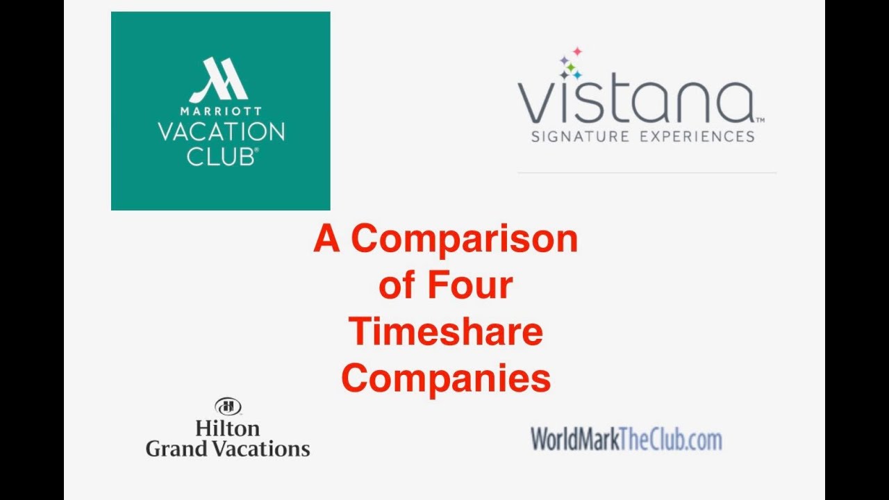 Timeshare Comparison guide among Hilton, Marriott, Worldmark, and Vistana