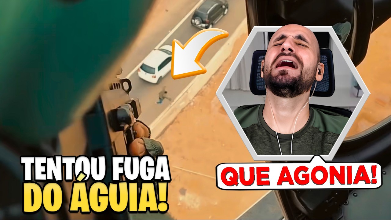 VISÃO DO ÁGUIA ACOMPANHANDO UM CRETA BRANCO EM FUGA