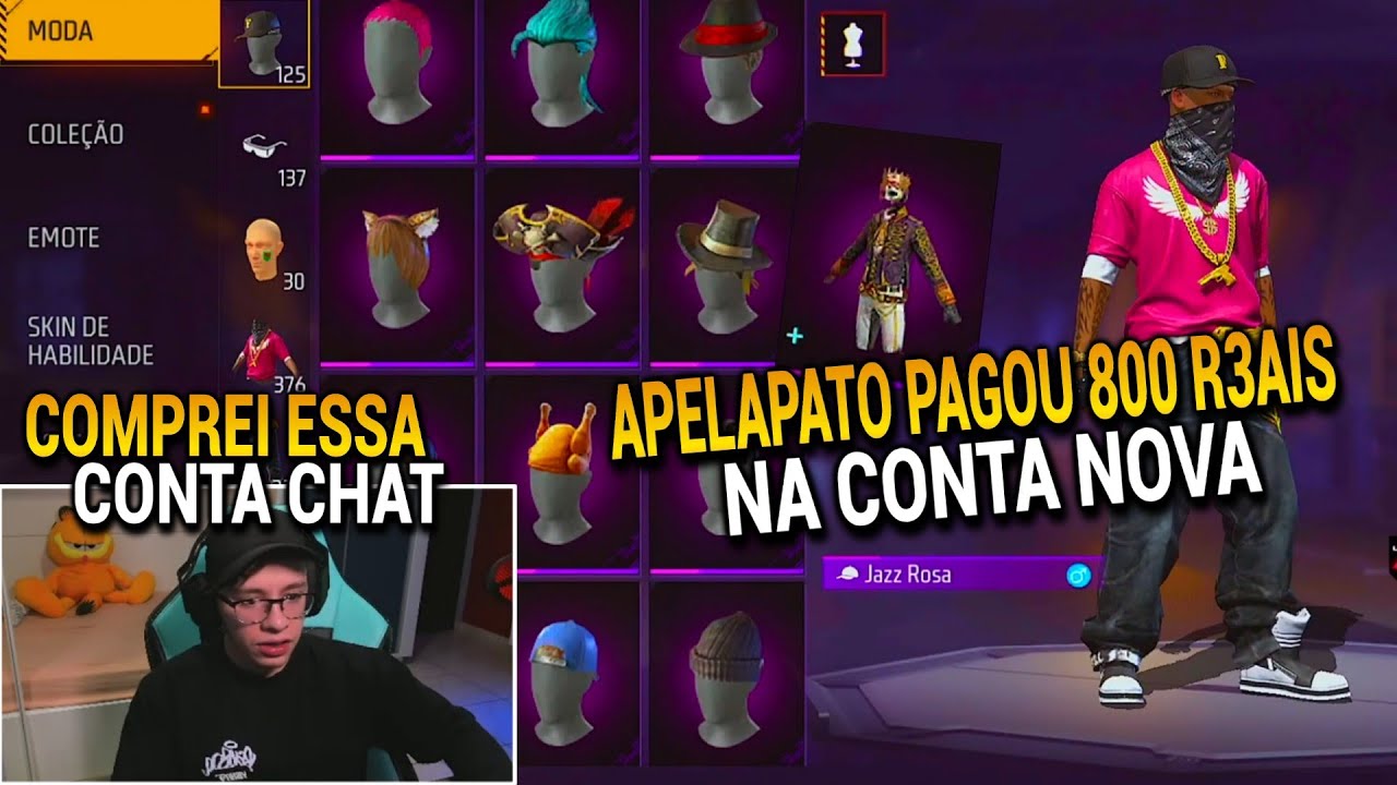 APELAPATO COMPROU UMA CONTA DE 800 R3AIS E JOGOU NELA, ELE TOMOU BAN NA PRINCIPAL!!